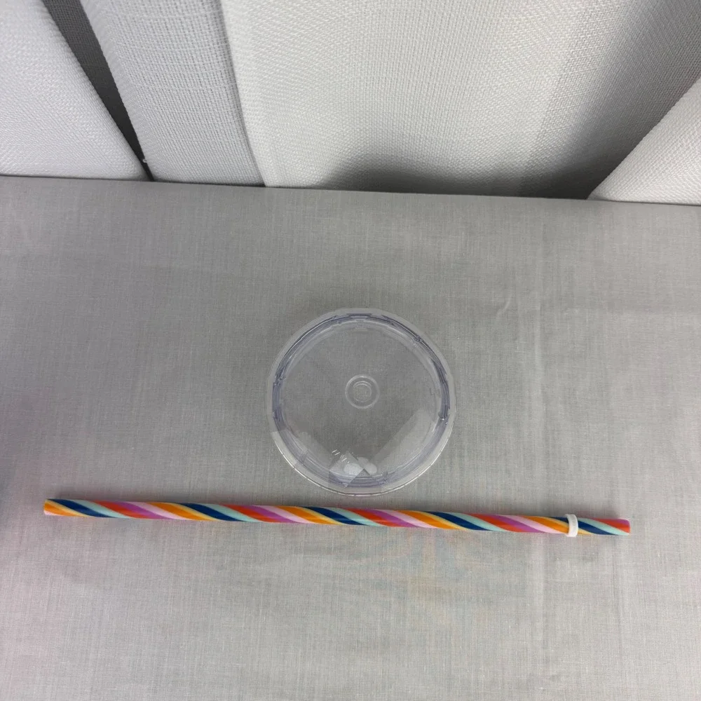 Starbucks 24oz Venti Iridescent Oil Slick Rainbow Tumbler Cup Dome Lid Straw